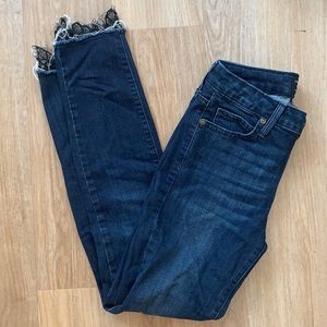 JustBlack Dark Jeans with Lace Trim